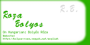 roza bolyos business card